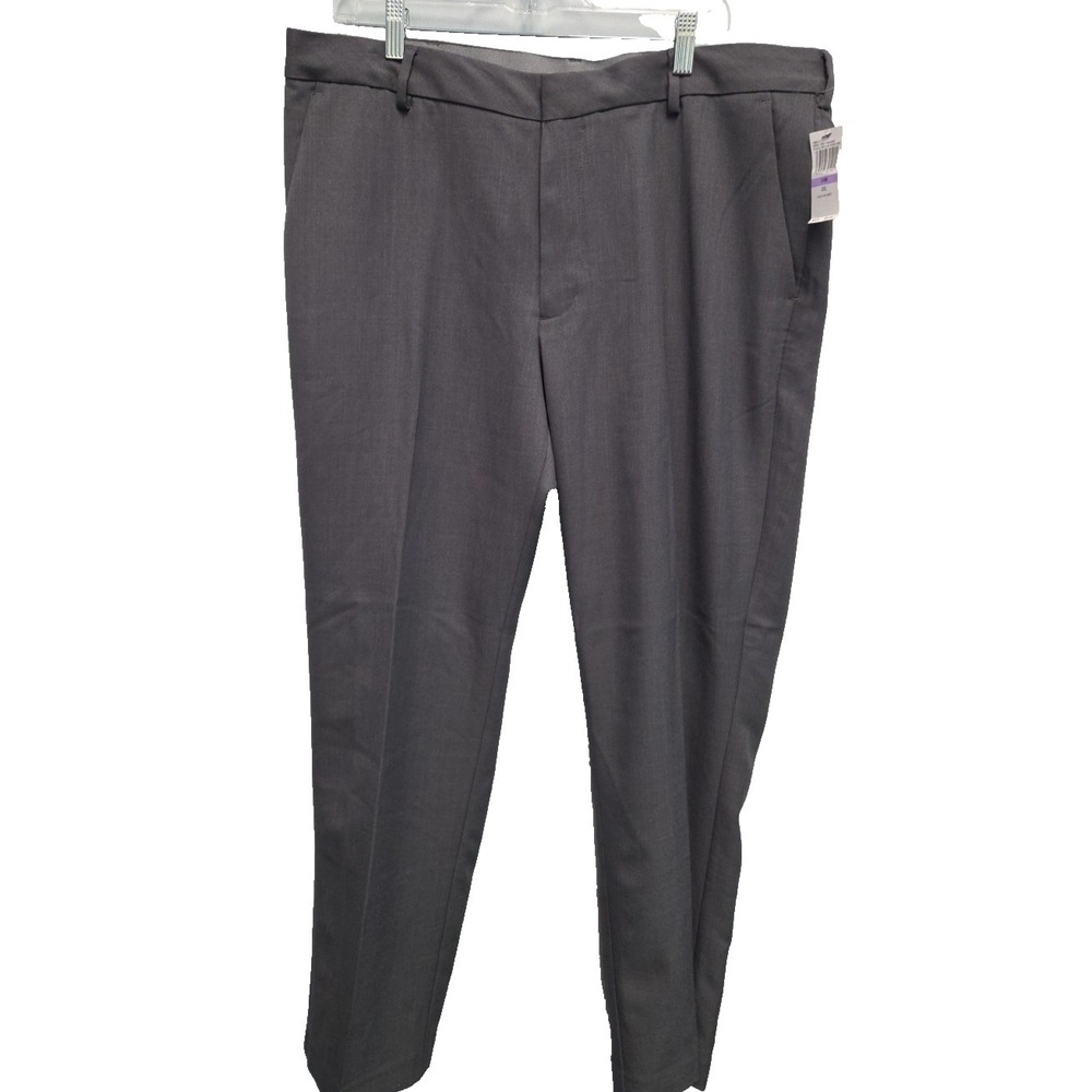 Van Heusen Men's Slim Fit Flex Flat Front Dress Pant Melange Gray 38W x 32L NWT